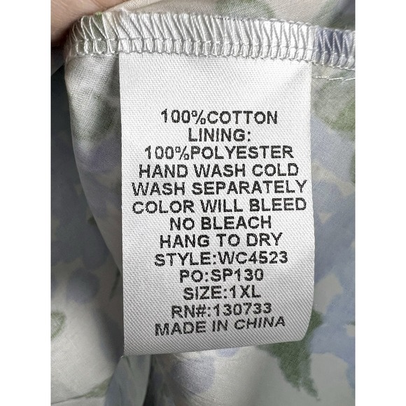 Umgee Boho Romantic Floral Bow Detail Top Cottagecore Coquette Women's Size 1X - Picture 11 of 12